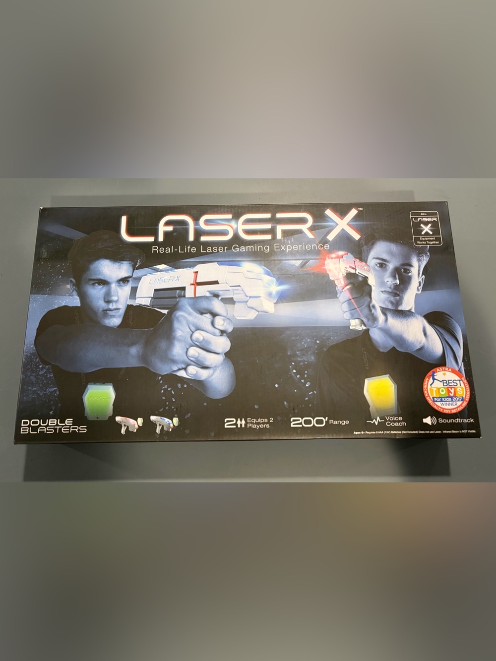 Double Blasters Kids Laser Tag Set - Black/Gray